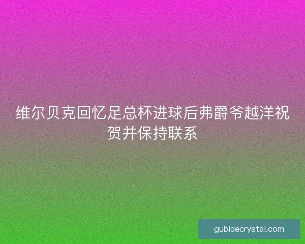 维尔贝克回忆足总杯进球后弗爵爷越洋祝贺并保持联系